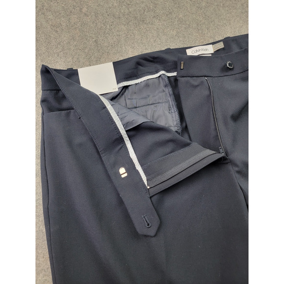Calvin Klein Pants Womens 20W Blue Modern Fit Dress Pants Tapered Leg - Picture 2 of 15